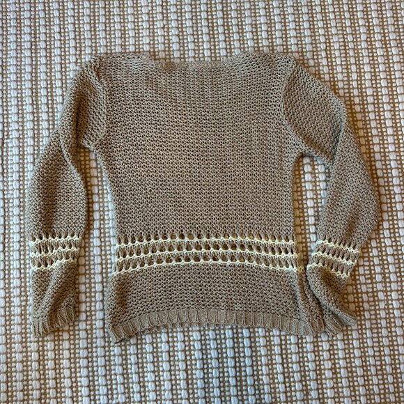 Vintage Open-Knit Cotton Sweater - Picture 2 of 3